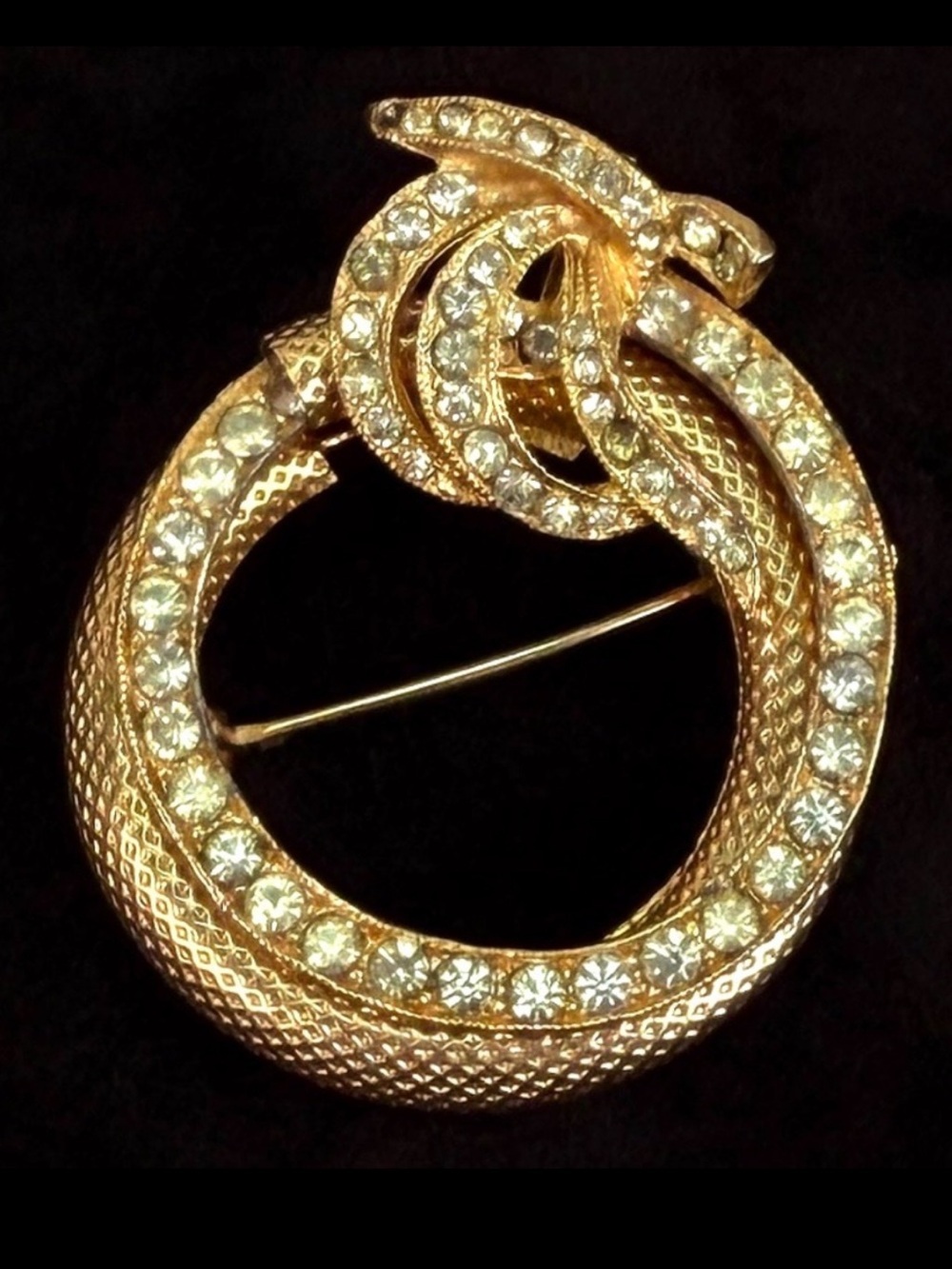 Vintage Napier Goldtone, bling brooch pin